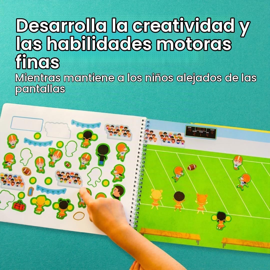 LIBRO DE ACTIVIDADES CUPKIN ALL KINDS OF SPORTS CON STICKERS Y COLOREAR - 4