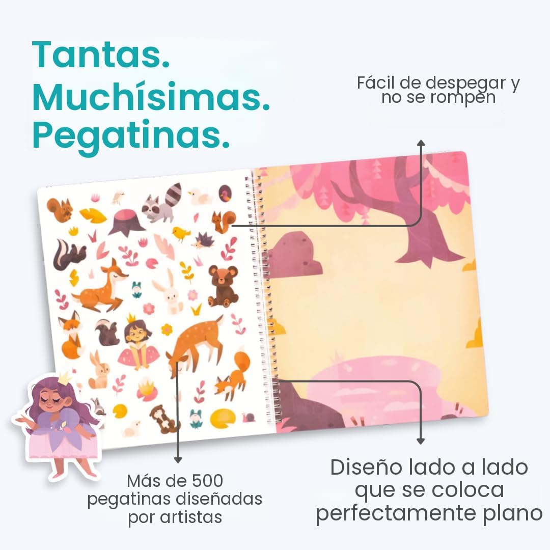LIBRO DE ACTIVIDADES CUPKIN WORLD OF PRINCESSES CON STICKERS Y PARA COLOREAR - 3