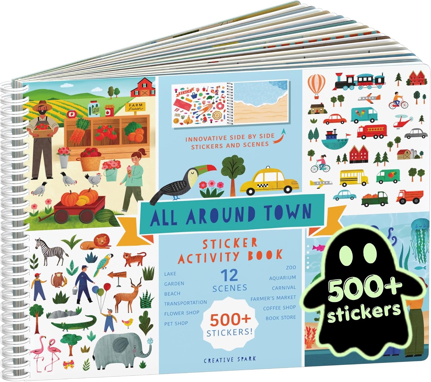 LIBRO DE ACTIVIDADES Y STICKERS CUPKIN ALL AROUND TOWN CON MÁS DE 500 STICKERS - 1