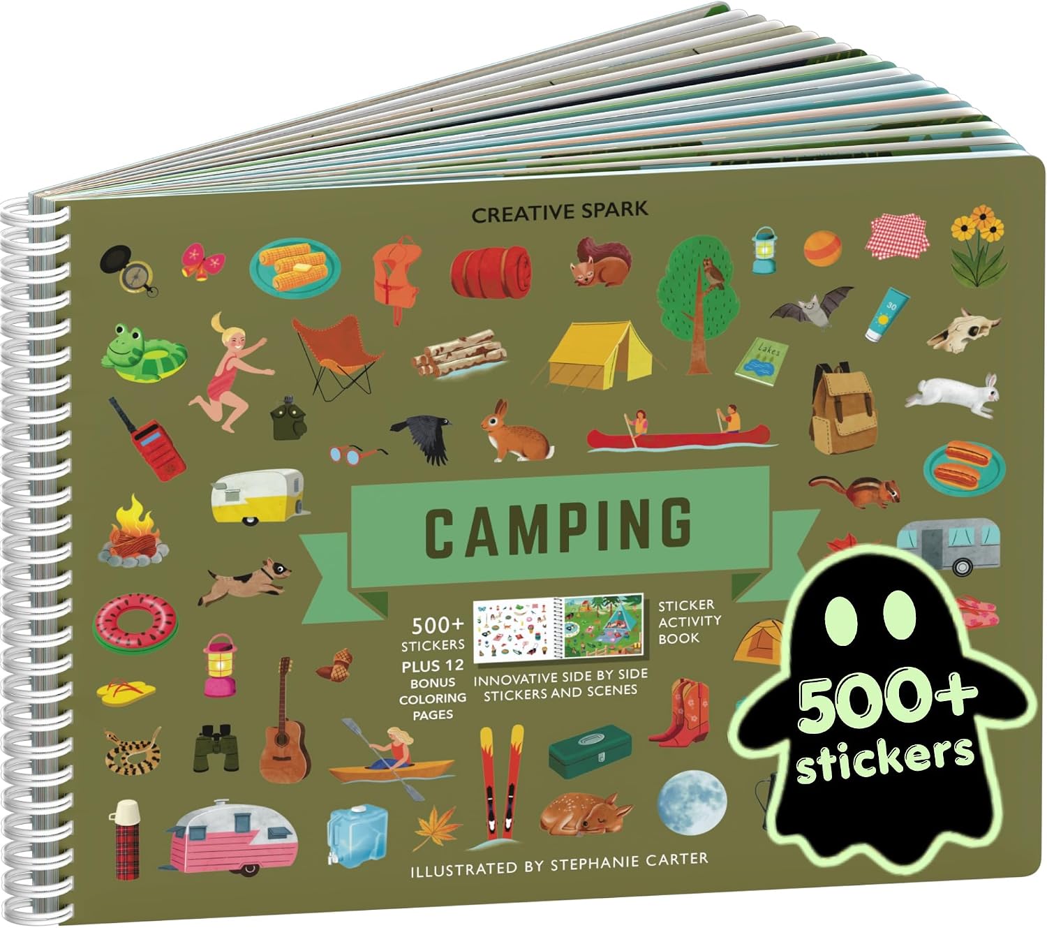 LIBRO DE STICKERS Y COLOREAR CUPKIN CAMPING CON 500+ STICKERS - 1