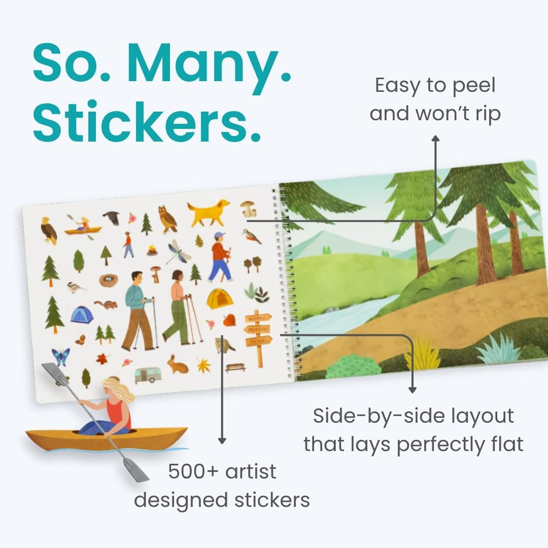 LIBRO DE STICKERS Y COLOREAR CUPKIN CAMPING CON 500+ STICKERS - 3