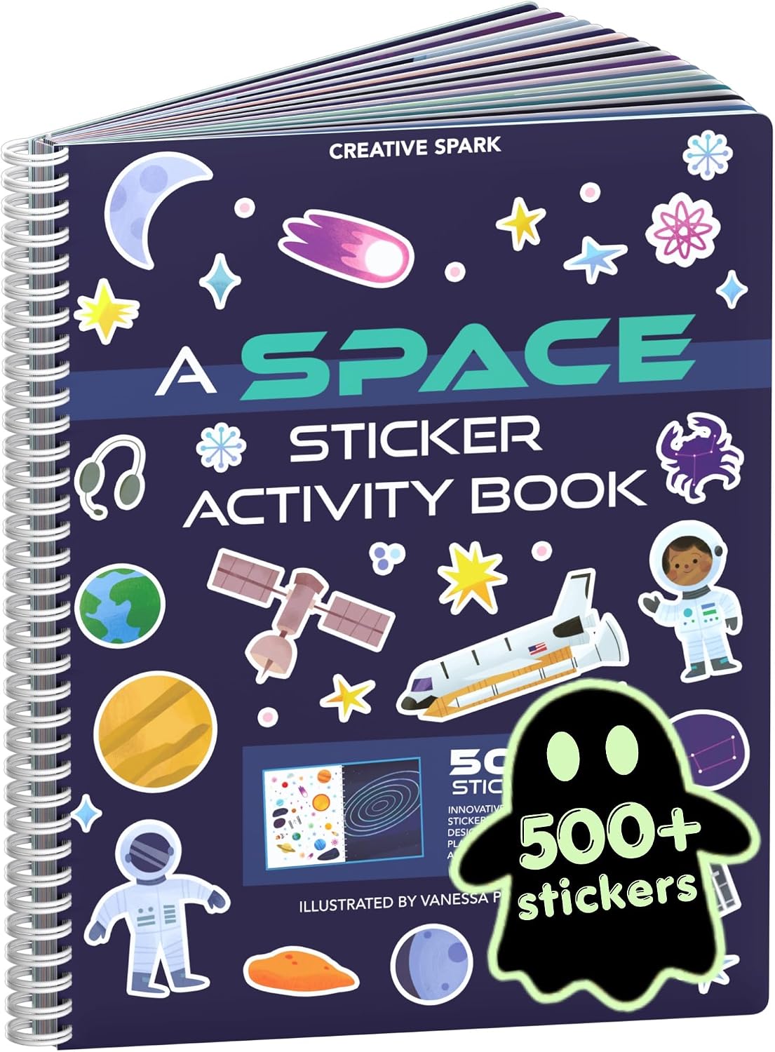 LIBRO DE STICKERS Y COLOREAR CUPKIN OUTER SPACE CON 500+ STICKERS - 1