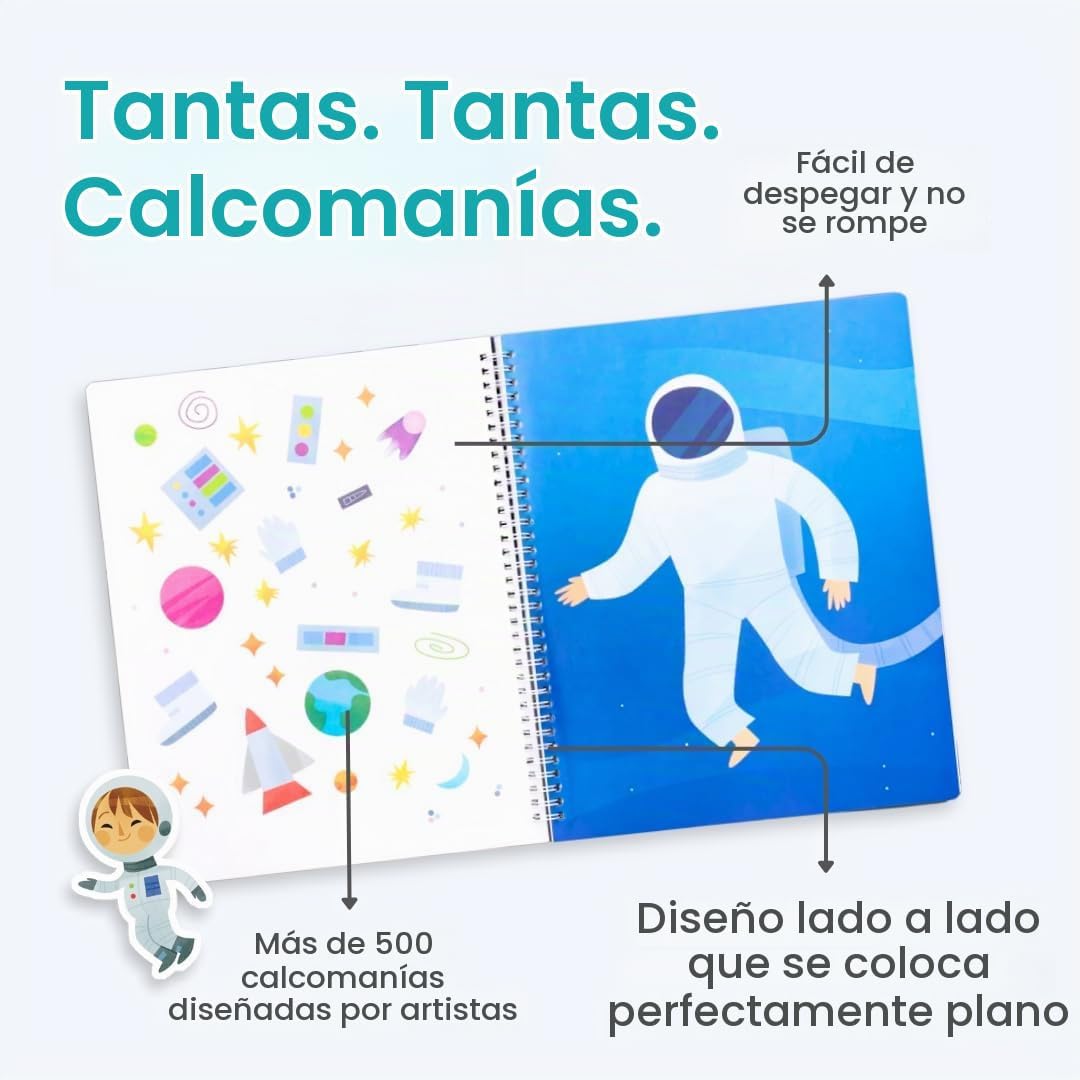 LIBRO DE STICKERS Y COLOREAR CUPKIN OUTER SPACE CON 500+ STICKERS - 3