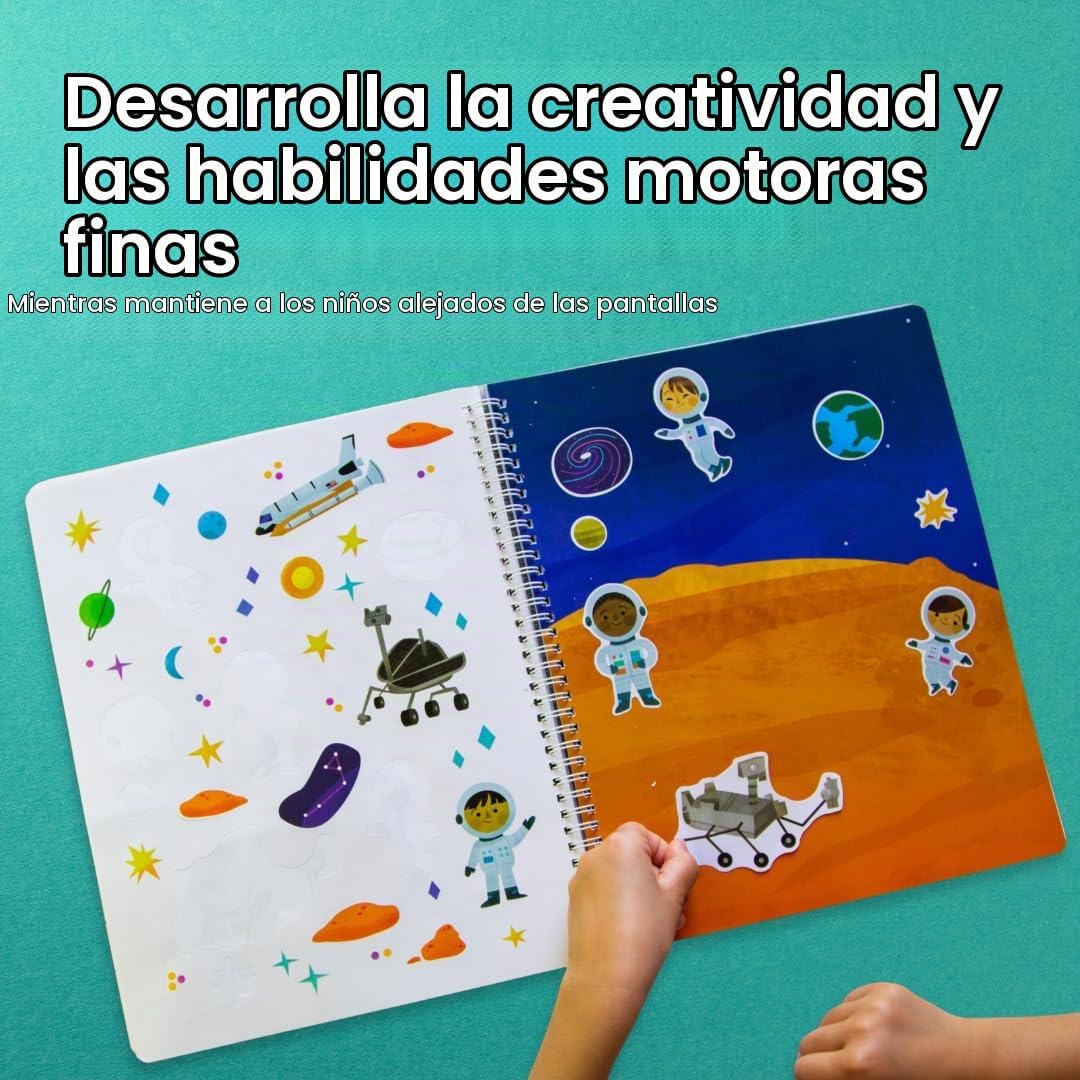 LIBRO DE STICKERS Y COLOREAR CUPKIN OUTER SPACE CON 500+ STICKERS - 4