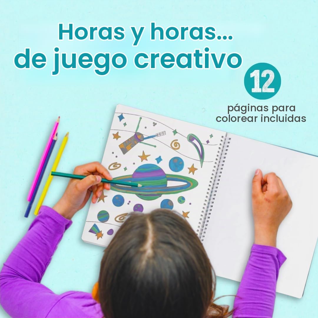 LIBRO DE STICKERS Y COLOREAR CUPKIN OUTER SPACE CON 500+ STICKERS - 5