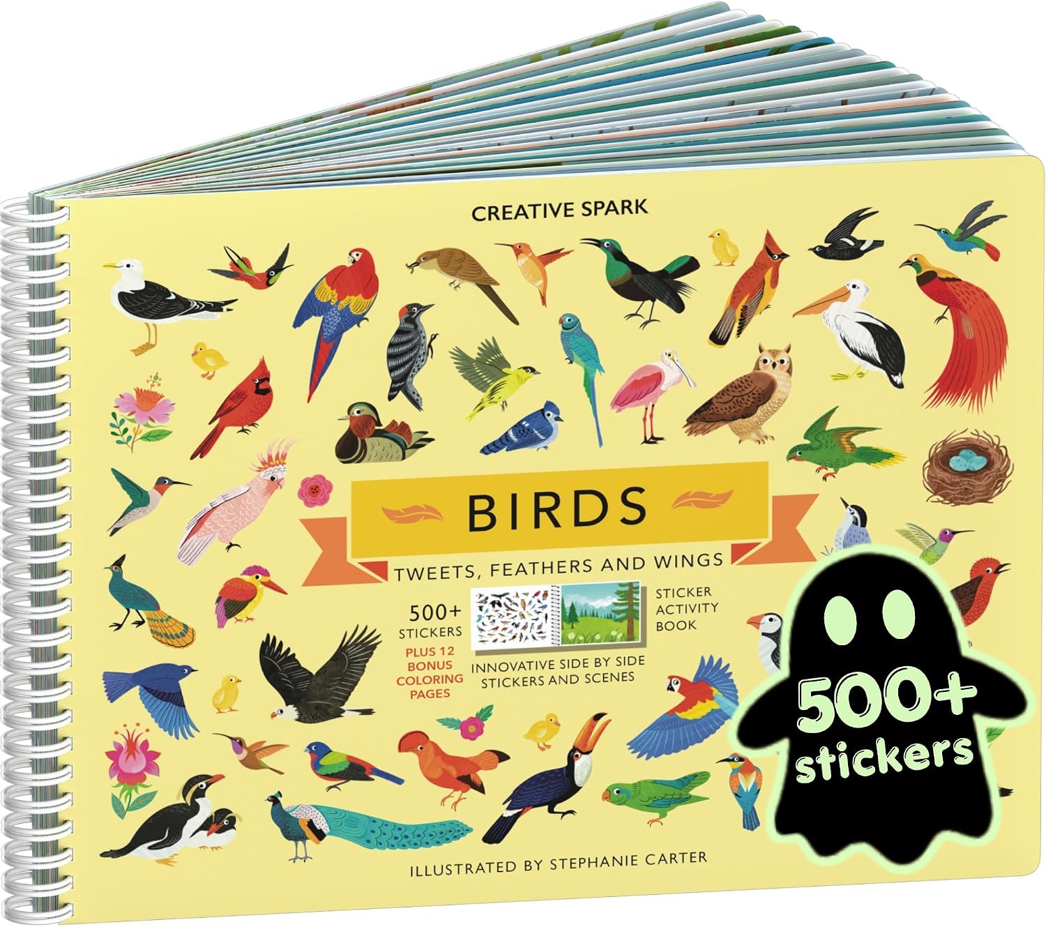 LIBRO DE ACTIVIDADES CUPKIN BIRDS CON STICKERS PARA COLOREAR - 1