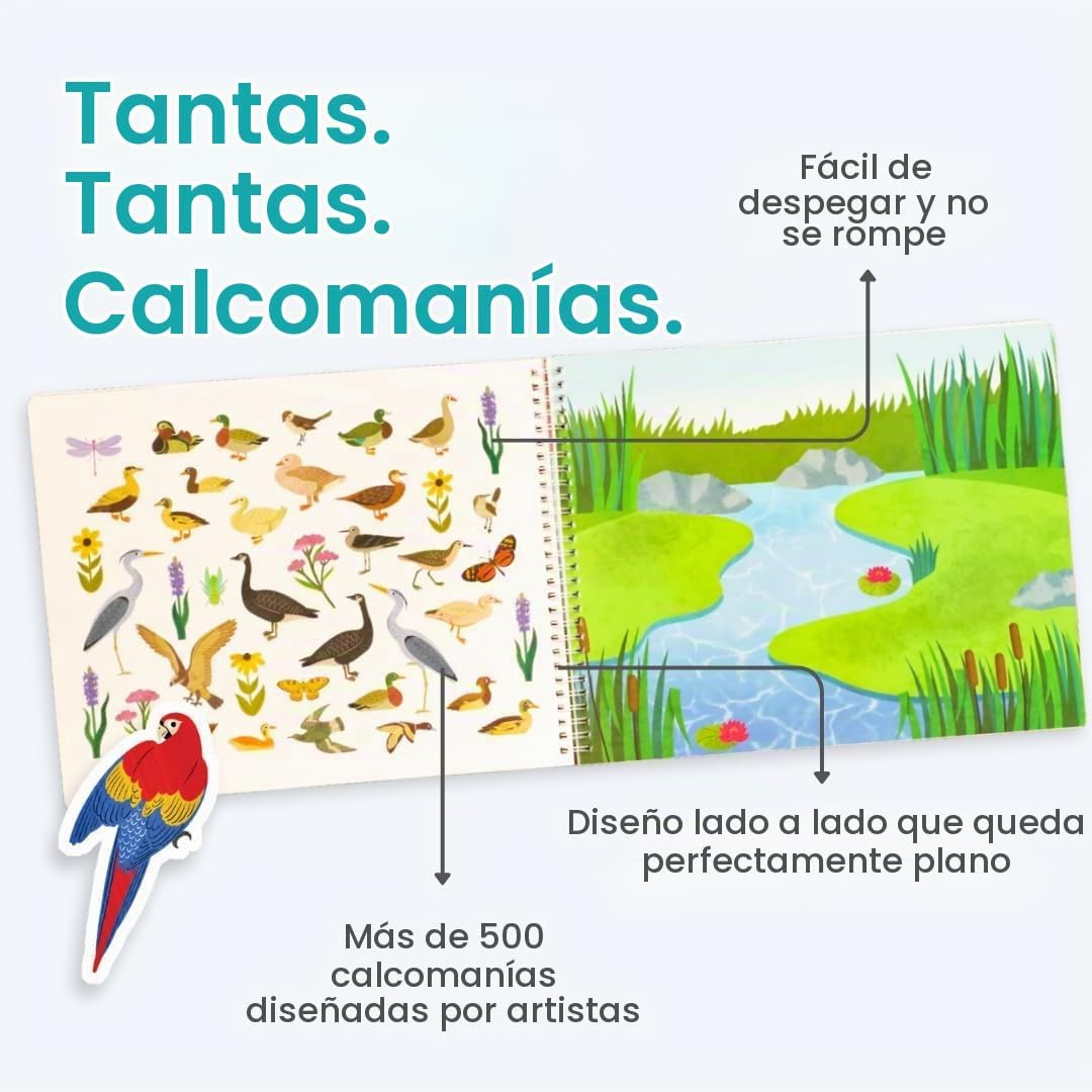 LIBRO DE ACTIVIDADES CUPKIN BIRDS CON STICKERS PARA COLOREAR - 2