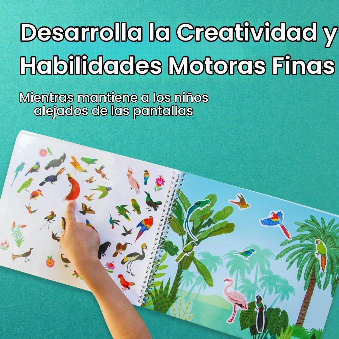 LIBRO DE ACTIVIDADES CUPKIN BIRDS CON STICKERS PARA COLOREAR - 3