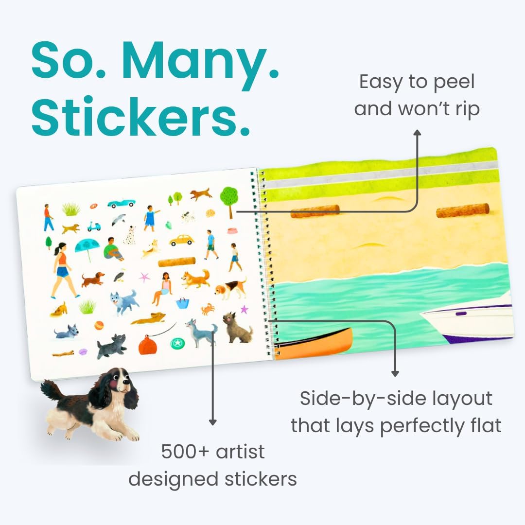 LIBRO DE STICKERS Y COLOREAR CUPKIN HELLO DOGS CON 500+ STICKERS - 3
