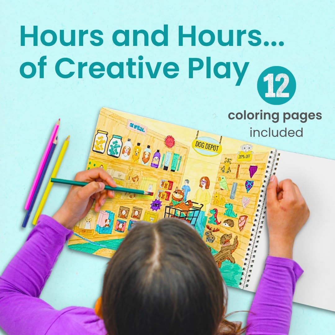 LIBRO DE STICKERS Y COLOREAR CUPKIN HELLO DOGS CON 500+ STICKERS - 5