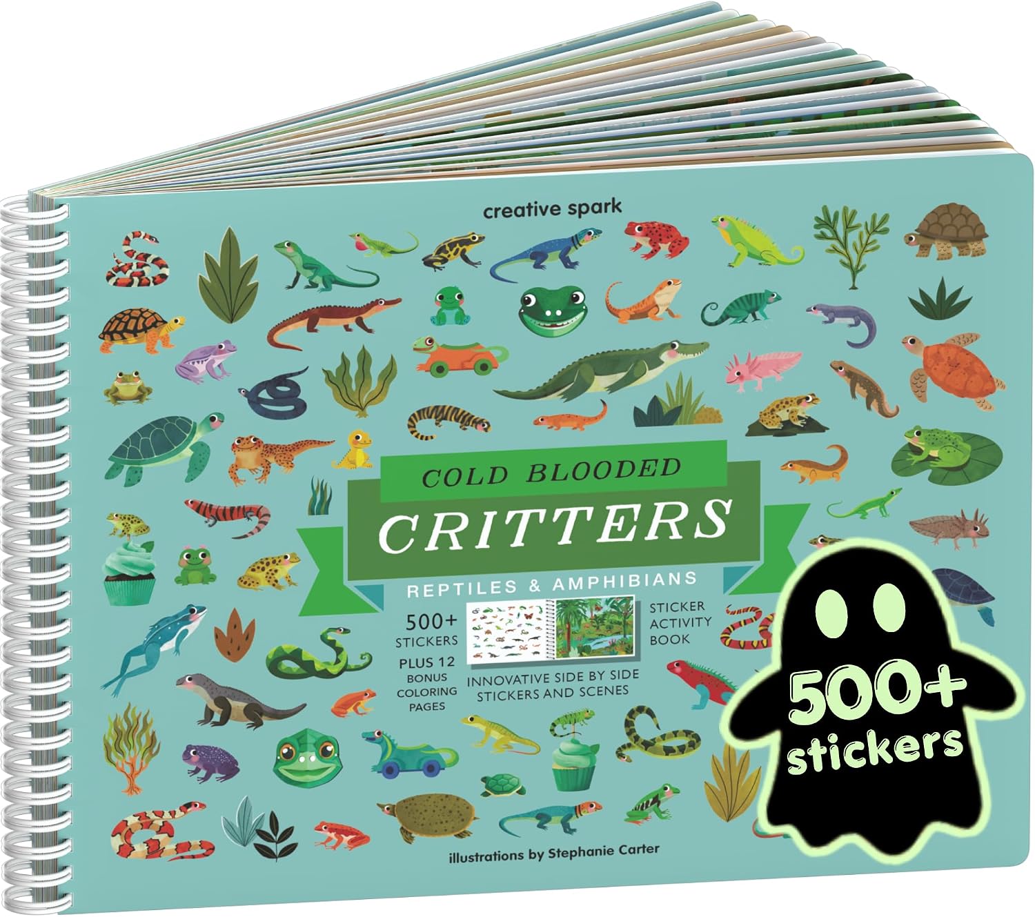 LIBRO DE ACTIVIDADES CUPKIN REPTILES CON STICKERS, 500+ PEGATINAS - 1