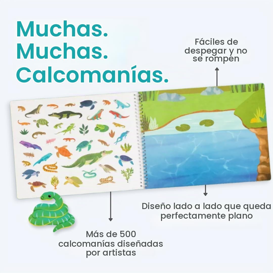 LIBRO DE ACTIVIDADES CUPKIN REPTILES CON STICKERS, 500+ PEGATINAS - 3