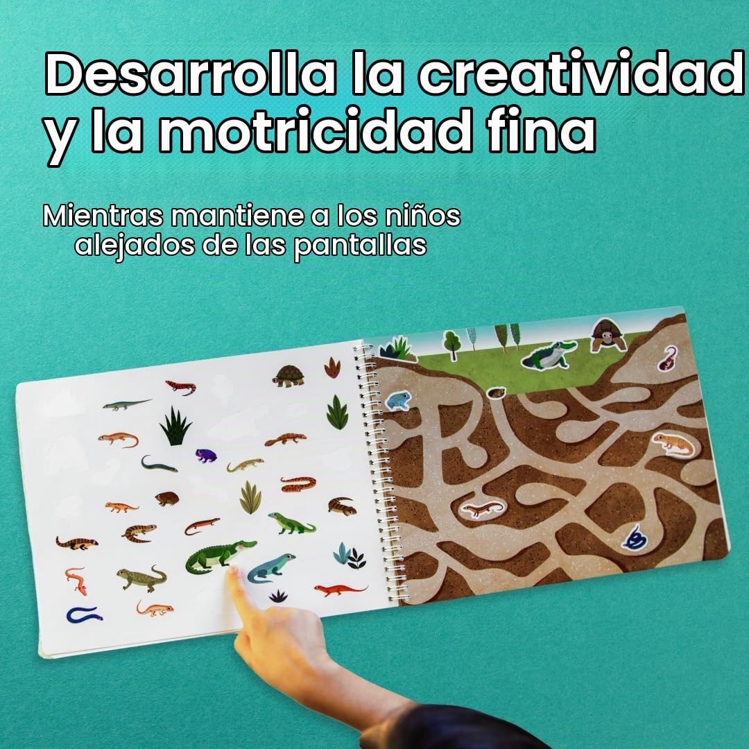 LIBRO DE ACTIVIDADES CUPKIN REPTILES CON STICKERS, 500+ PEGATINAS - 4