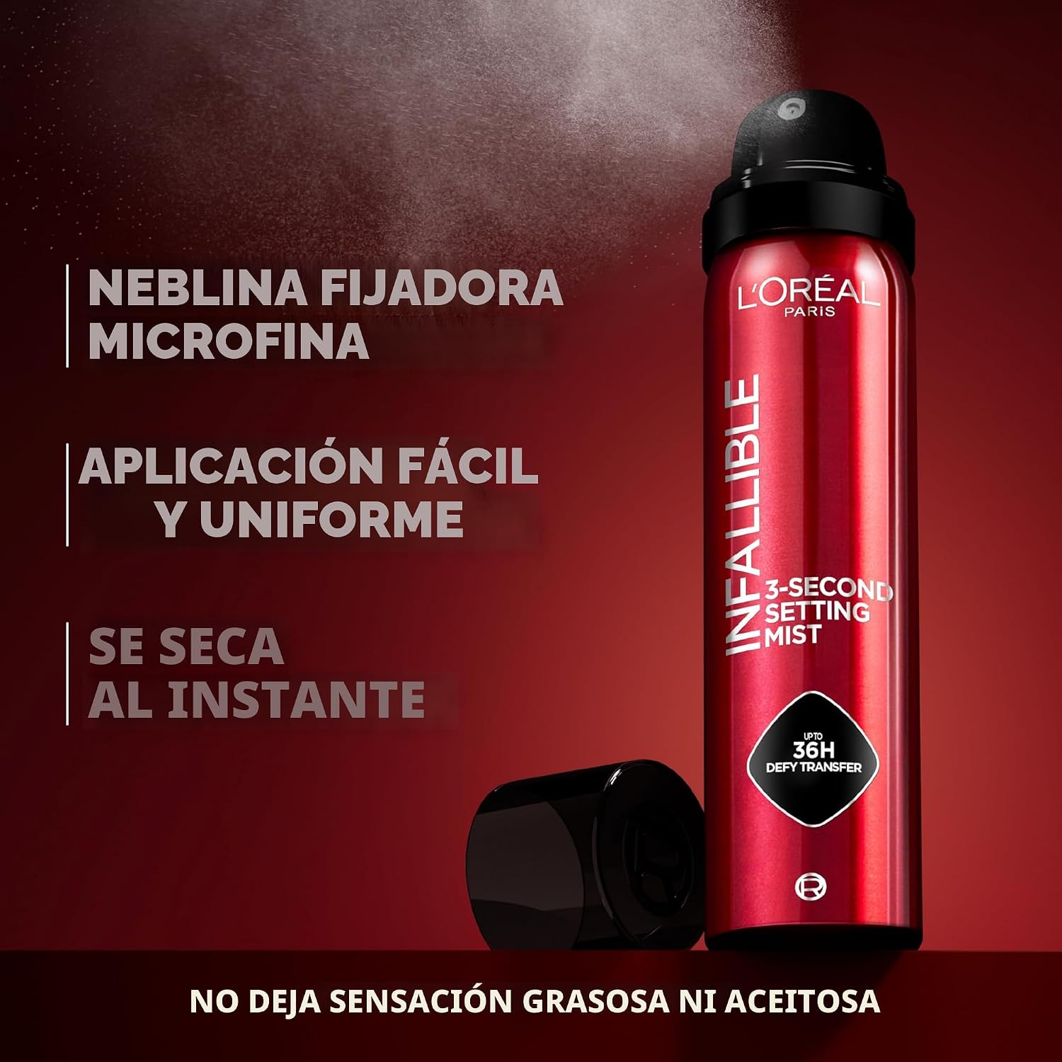 FIJADOR DE MAQUILLAJE L'OREAL PARIS INFALLIBLE XL 3-SECOND SETTING SPRAY 118 ML - 3