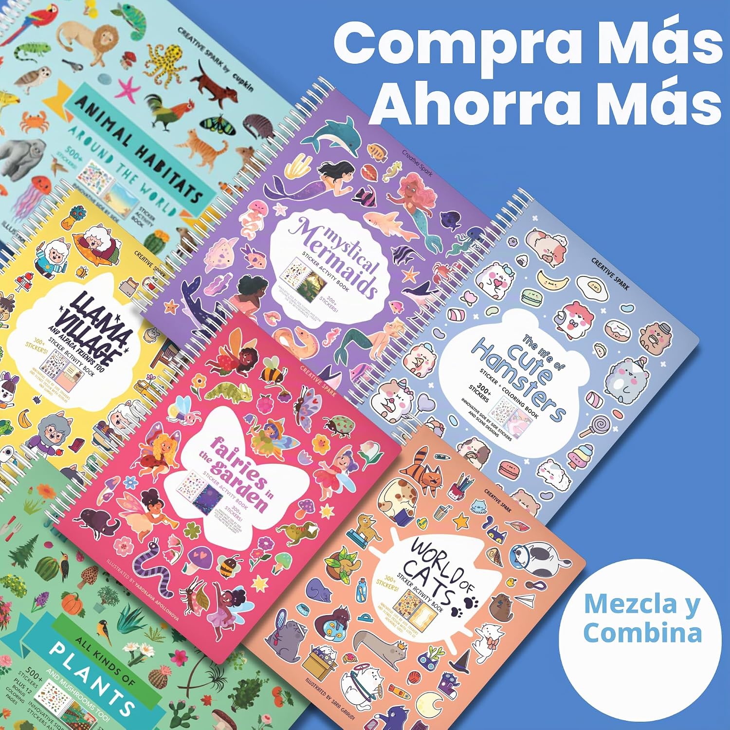 LIBRO DE STICKERS Y COLOREAR CUPKIN PLANTS Y MUSHROOMS CON 500+ STICKERS - 2