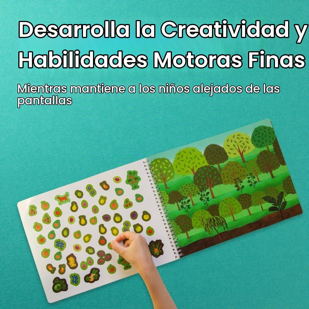LIBRO DE STICKERS Y COLOREAR CUPKIN PLANTS Y MUSHROOMS CON 500+ STICKERS - 4