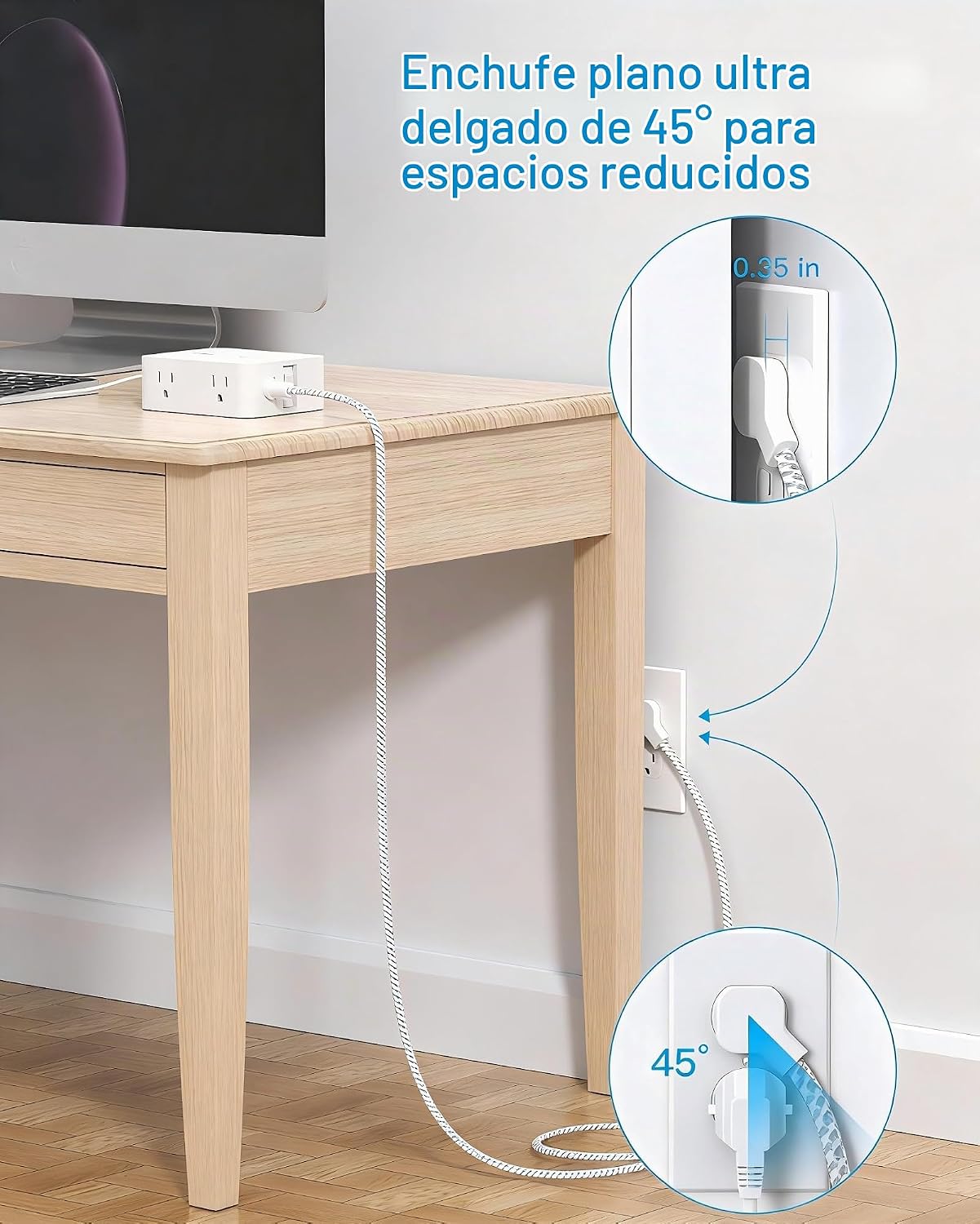 REGLETA DE EXTENSIÓN USB-C 30W CON PROTECCIÓN CONTRA SOBRETENSIONES 15 PIES - 4