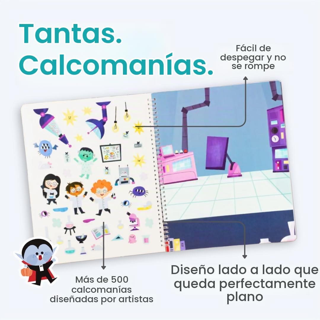 LIBRO DE ACTIVIDADES Y STICKERS HALLOWEEN CUPKIN 500+ STICKERS - 3