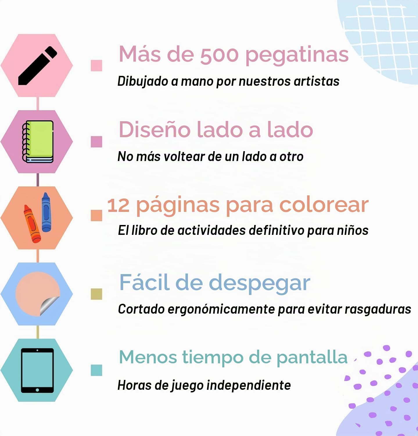 LIBRO DE ACTIVIDADES CUPKIN MONKEY COLORING Y STICKER CON 500+ STICKERS - 3