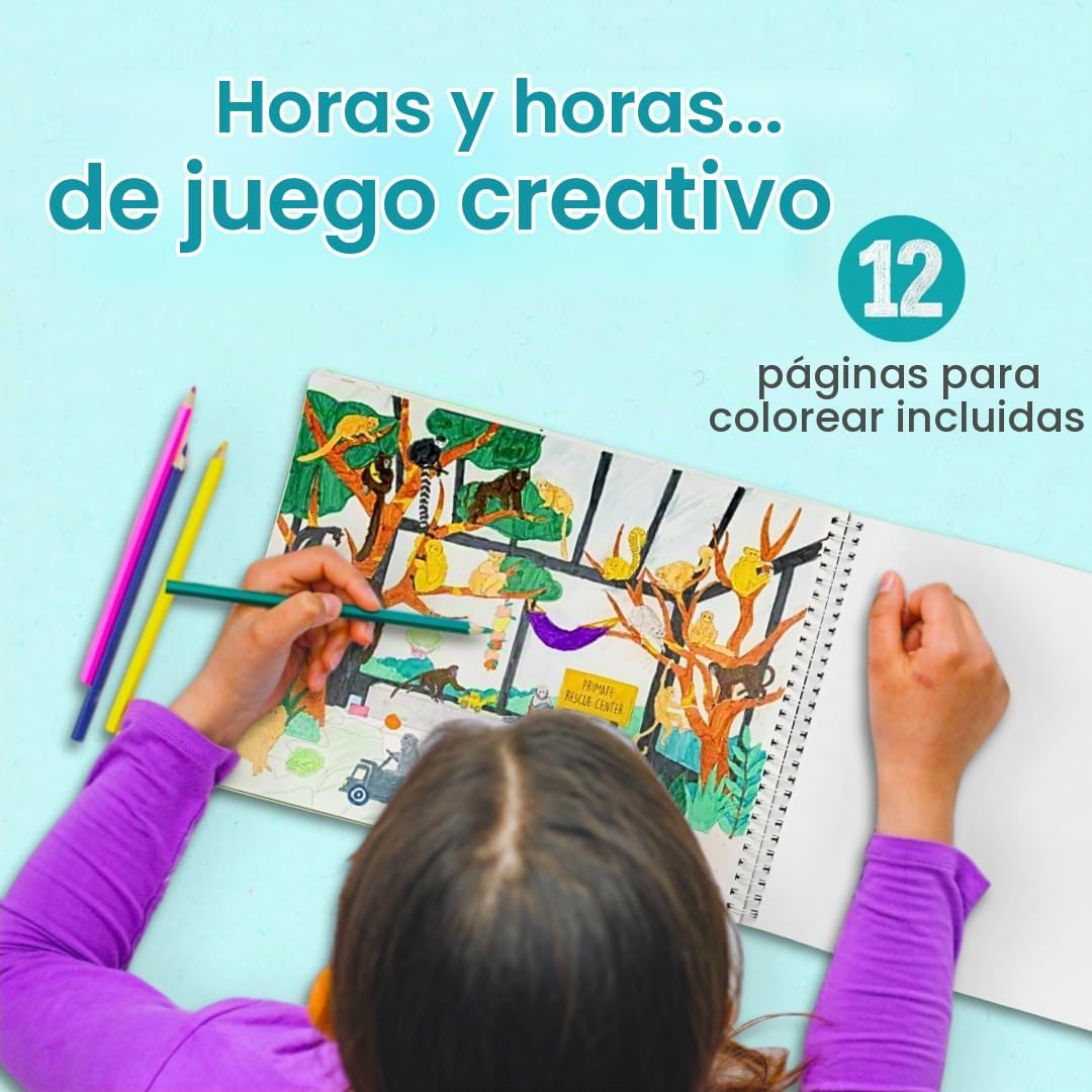 LIBRO DE ACTIVIDADES CUPKIN MONKEY COLORING Y STICKER CON 500+ STICKERS - 5