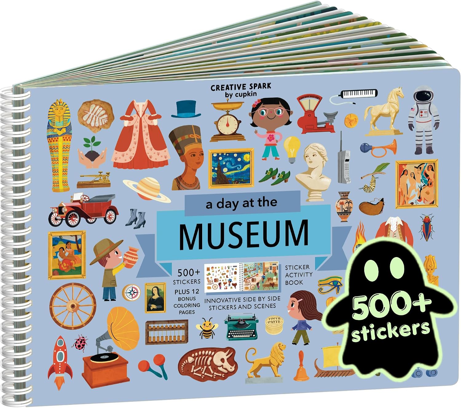LIBRO DE STICKERS Y COLOREAR CUPKIN UN DÍA EN EL MUSEO CON 500+ STICKERS - 1