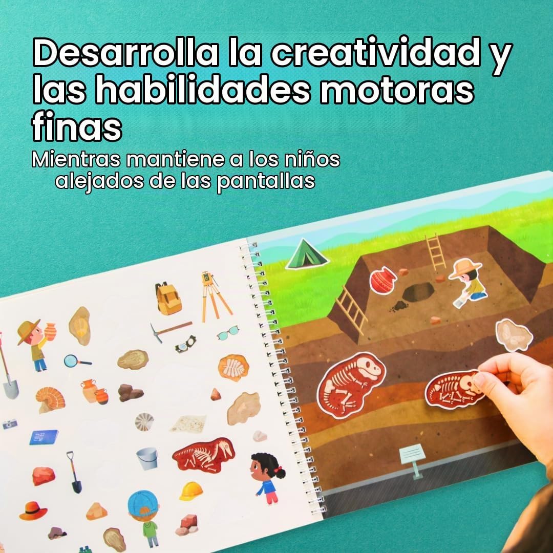 LIBRO DE STICKERS Y COLOREAR CUPKIN UN DÍA EN EL MUSEO CON 500+ STICKERS - 4