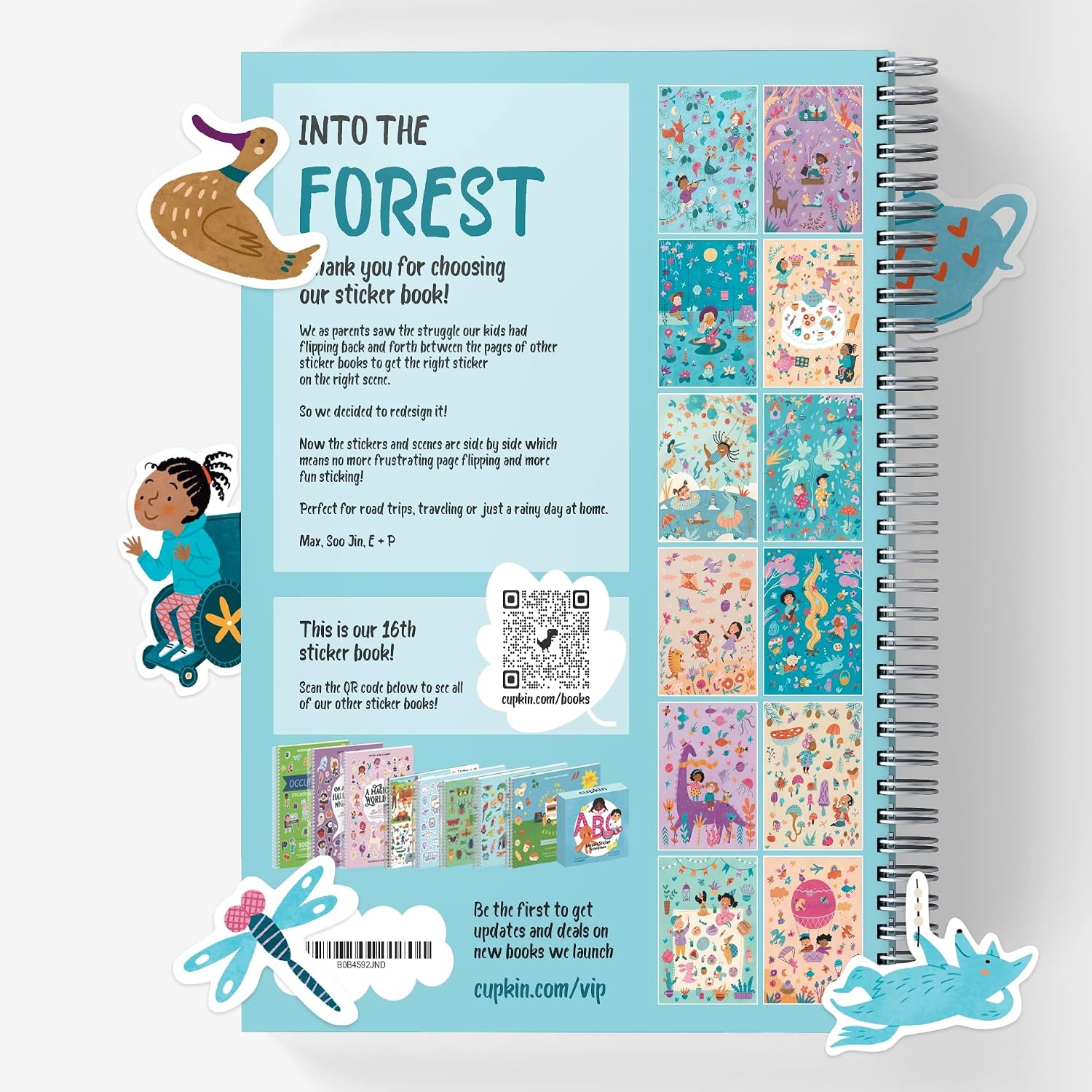 LIBRO DE ACTIVIDADES CUPKIN INTO THE FOREST CON STICKERS Y PÁGINAS PARA COLOREAR - 2