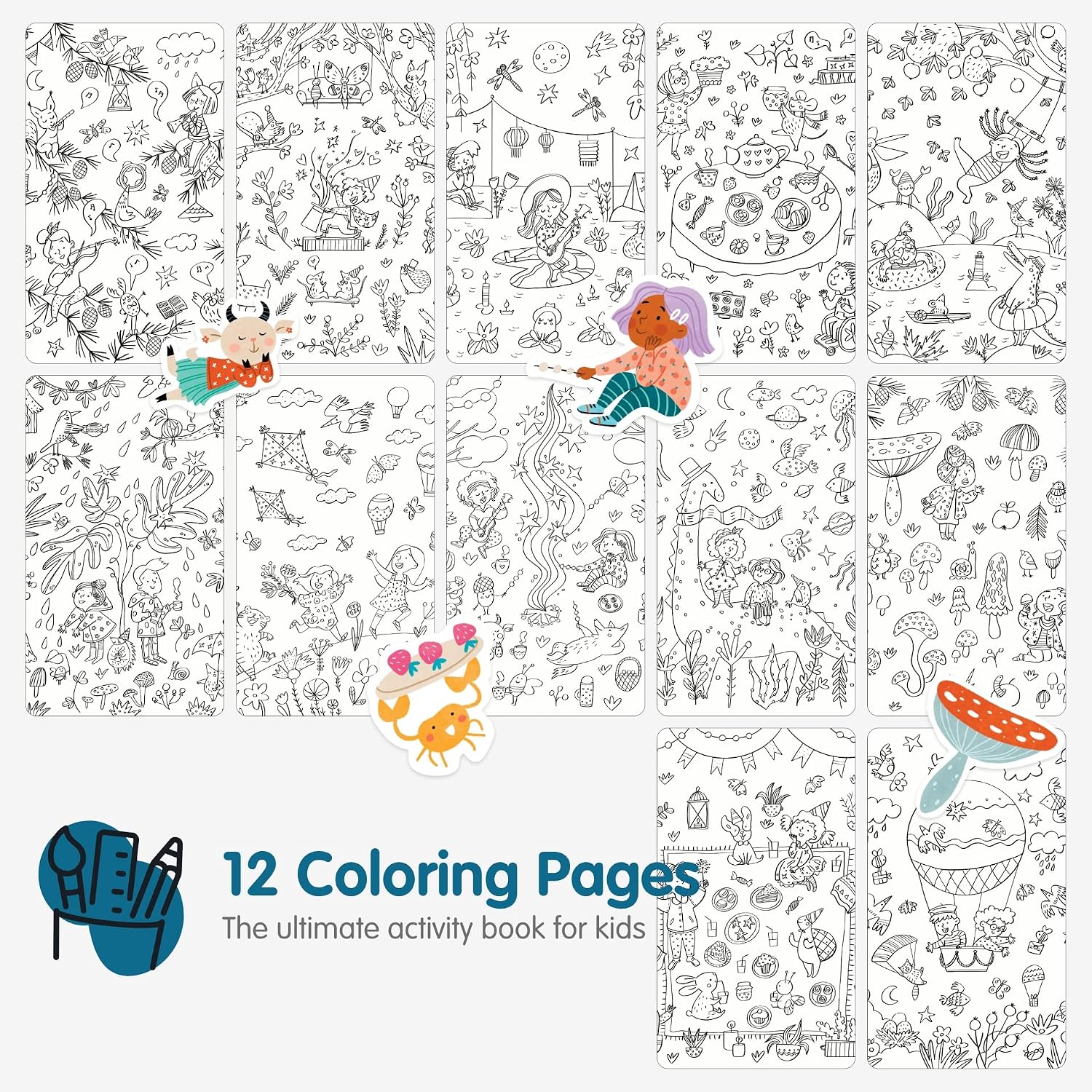 LIBRO DE ACTIVIDADES CUPKIN INTO THE FOREST CON STICKERS Y PÁGINAS PARA COLOREAR - 4