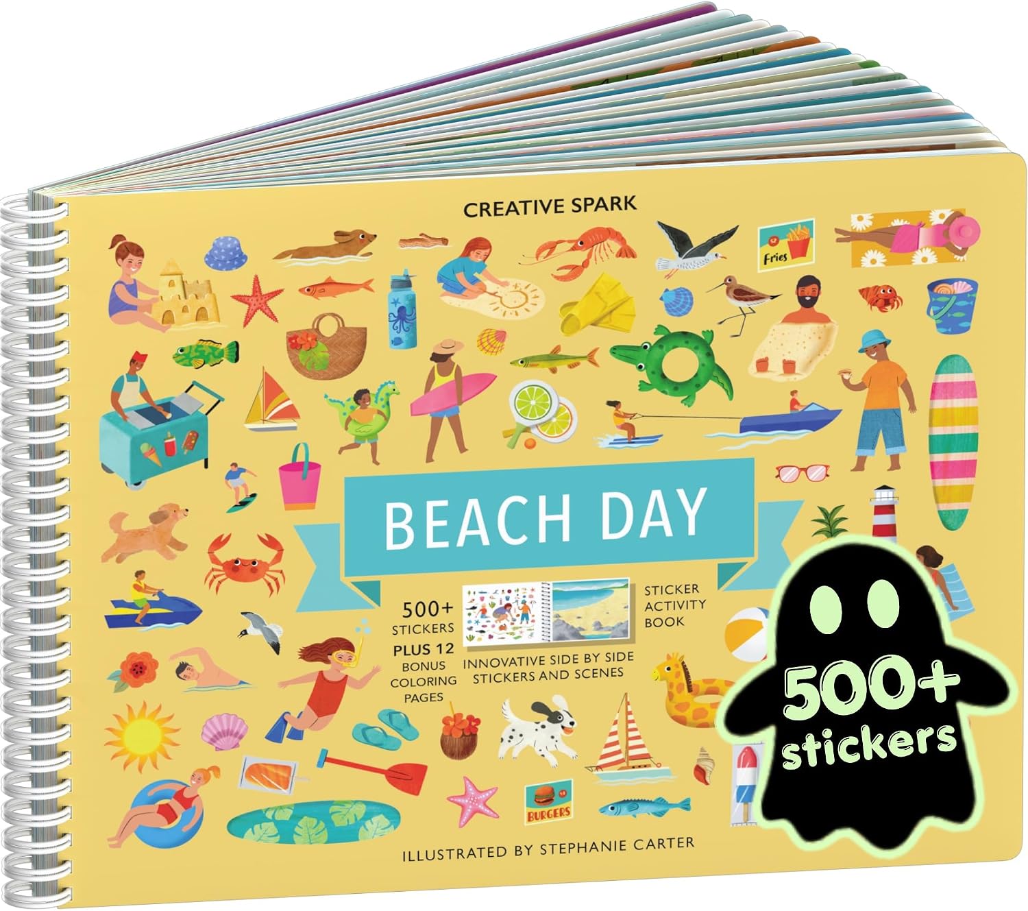 LIBRO DE STICKERS BEACH DAY CUPKIN CON 500+ STICKERS Y 12 PÁGINAS PARA COLOREAR - 1