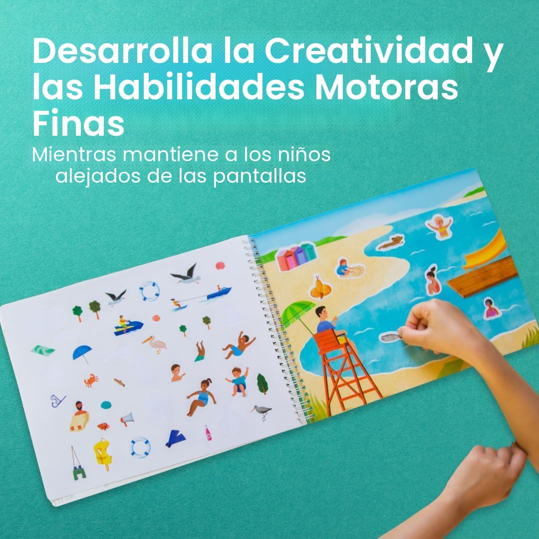 LIBRO DE STICKERS BEACH DAY CUPKIN CON 500+ STICKERS Y 12 PÁGINAS PARA COLOREAR - 4