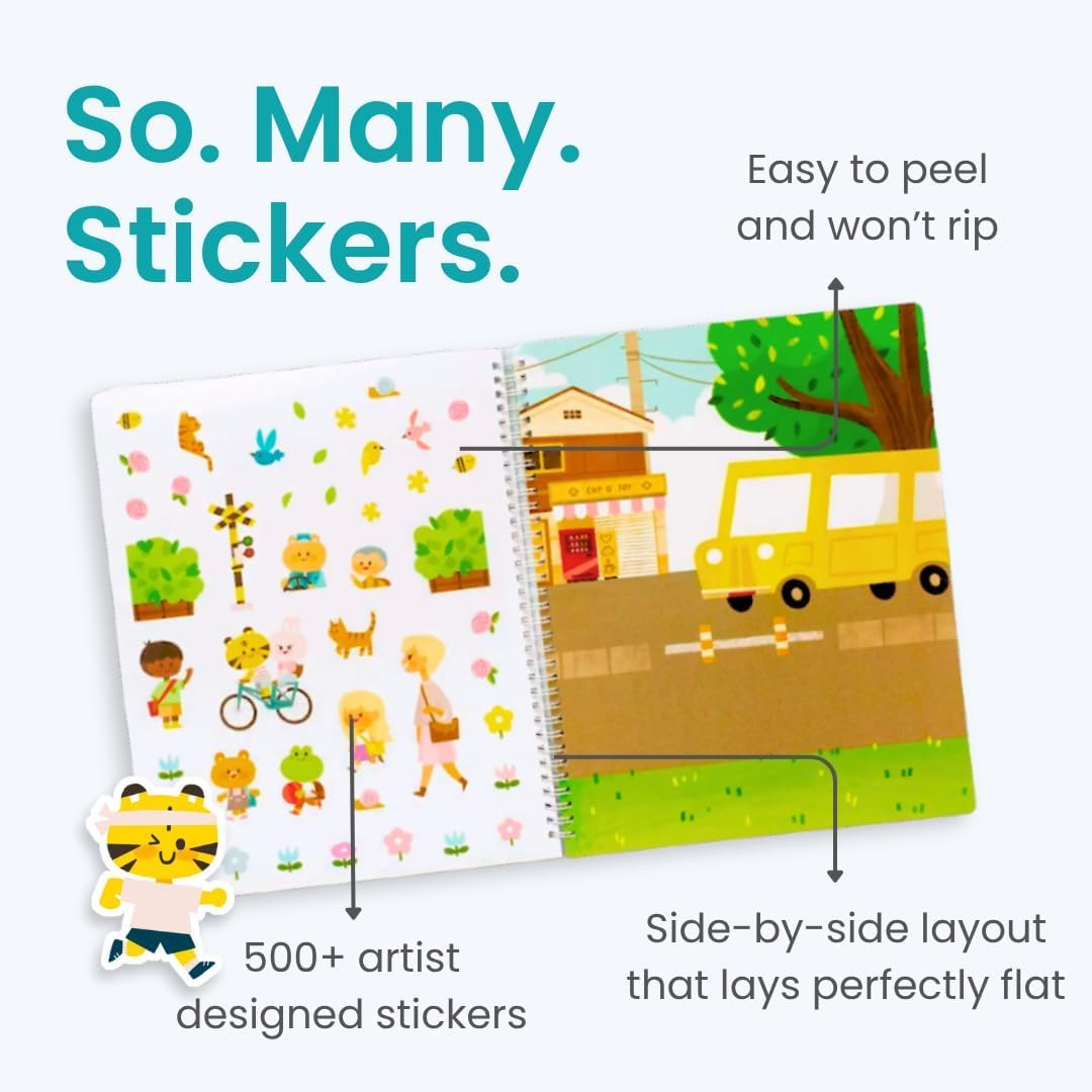 LIBRO DE ACTIVIDADES CUPKIN LET'S GO TO SCHOOL CON STICKERS Y PÁGINAS PARA COLOREAR - 3