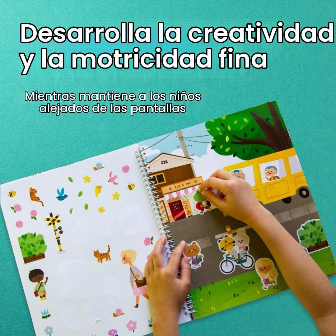 LIBRO DE ACTIVIDADES CUPKIN LET'S GO TO SCHOOL CON STICKERS Y PÁGINAS PARA COLOREAR - 4