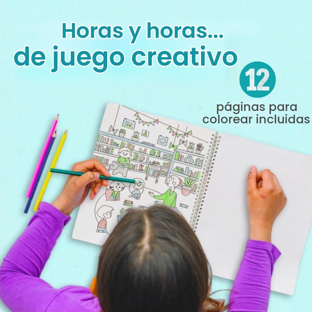 LIBRO DE ACTIVIDADES CUPKIN LET'S GO TO SCHOOL CON STICKERS Y PÁGINAS PARA COLOREAR - 5