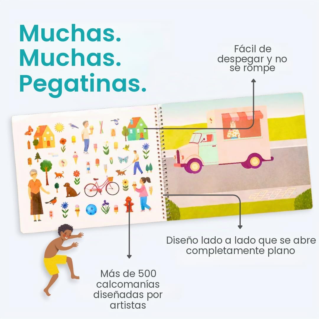 LIBRO DE STICKERS Y COLOREAR CUPKIN SPENDING TIME WITH GRANDMA 500+ STICKERS - 3