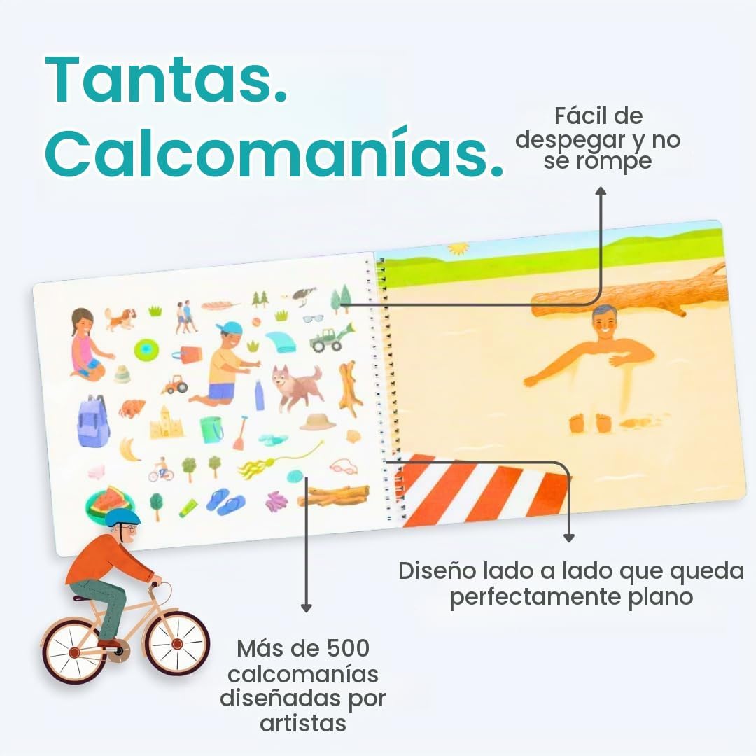 LIBRO DE STICKERS Y COLOREAR CUPKIN SPENDING TIME WITH GRANDPA 500+ STICKERS - 3