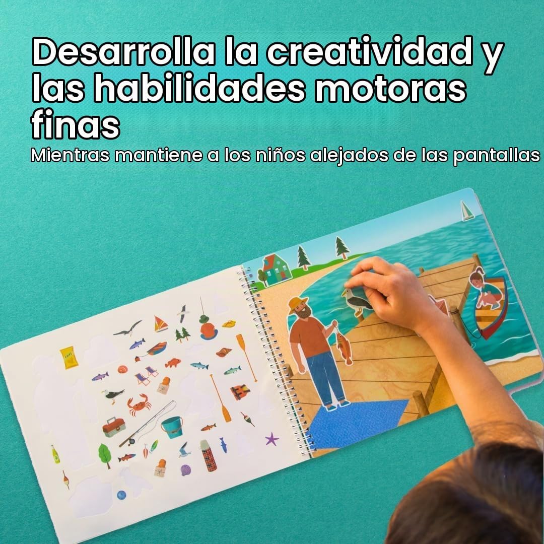 LIBRO DE STICKERS Y COLOREAR CUPKIN SPENDING TIME WITH GRANDPA 500+ STICKERS - 4