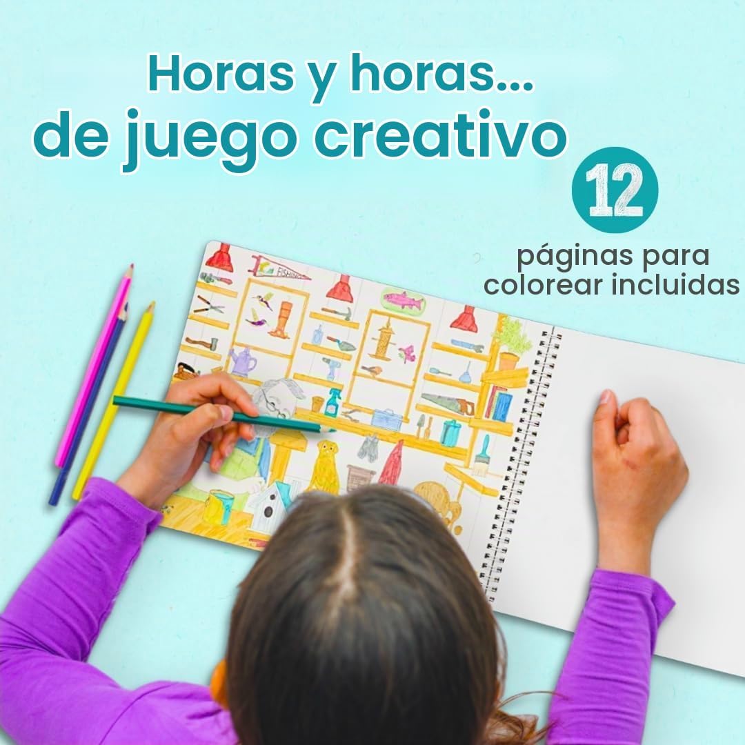 LIBRO DE STICKERS Y COLOREAR CUPKIN SPENDING TIME WITH GRANDPA 500+ STICKERS - 5