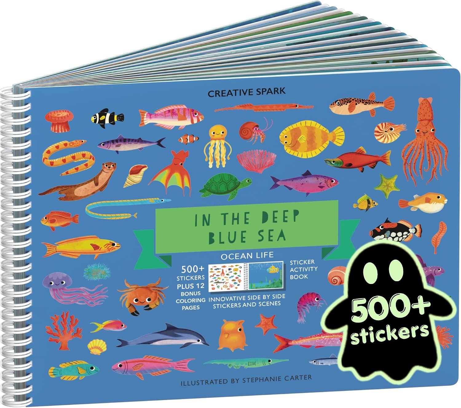 LIBRO DE ACTIVIDADES CUPKIN OCEAN CON STICKERS Y COLOREAR 500+ STICKERS - 1
