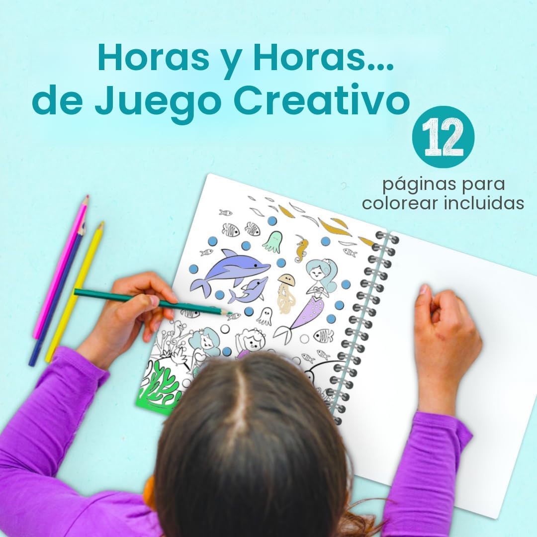 LIBRO DE STICKERS CUPKIN MAGICAL WORLD CON 500+ STICKERS Y 12 PÁGINAS PARA COLOREAR - 5