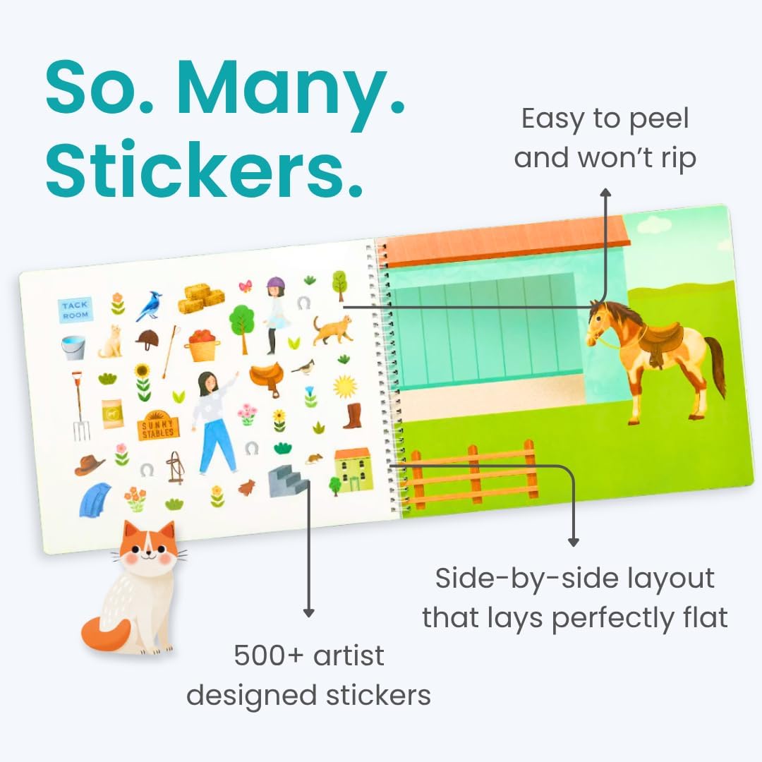 LIBRO DE STICKERS Y COLOREAR CUPKIN ANIMALES MASCOTAS CON 500+ STICKERS - 3