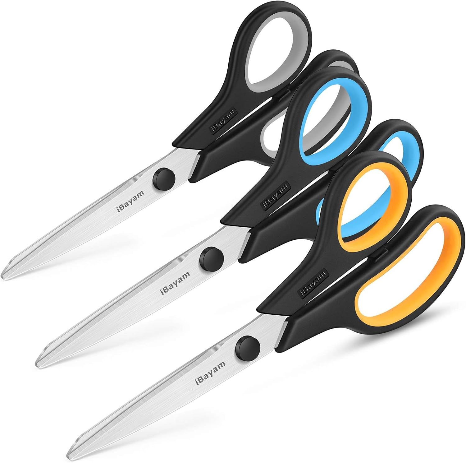 TIJERAS IBAYAM 8.5 PULGADAS DE ACERO INOXIDABLE, PACK DE 3 PARES - 2