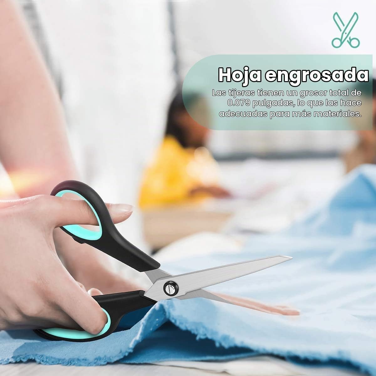 TIJERAS IBAYAM 8.5 PULGADAS DE ACERO INOXIDABLE, PACK DE 3 PARES - 5