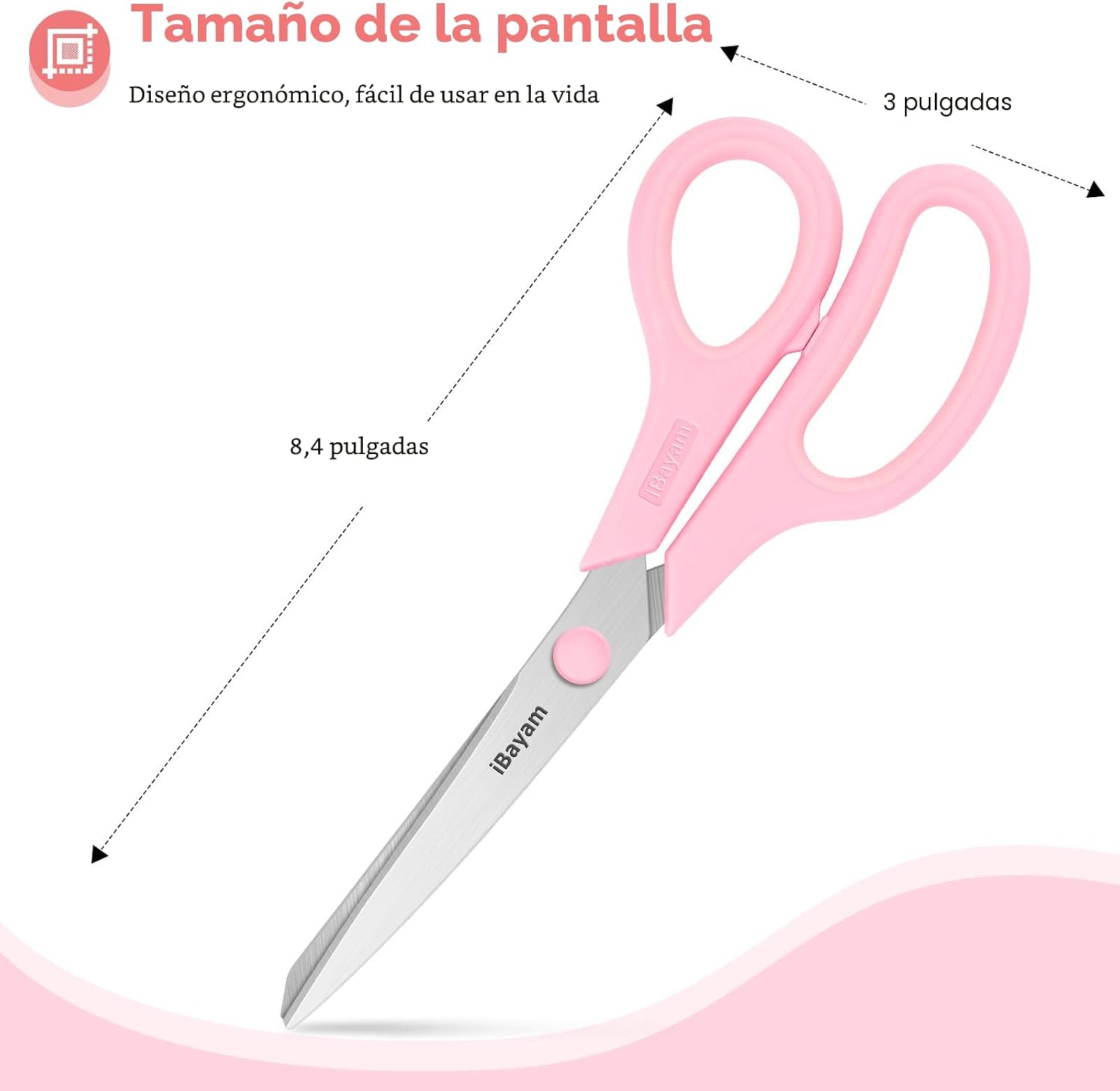 TIJERAS IBAYAM 8.5 PULGADAS MULTIUSOS, JUEGO DE 3 PIEZAS CON HOJA DE ACERO DE 2.5MM - 5