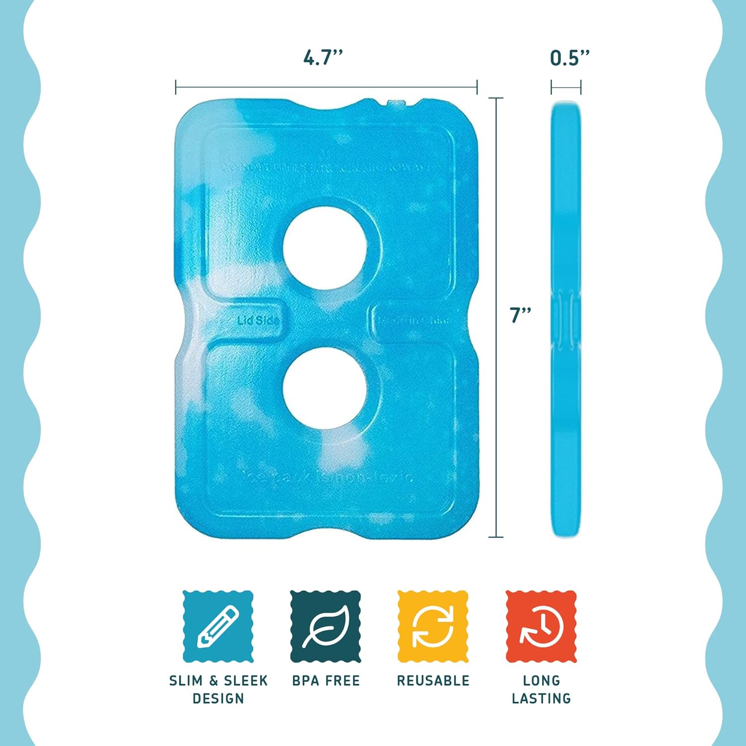 PAQUETES DE HIELO REUTILIZABLES HEALTHY PACKERS PARA COOLER, SET DE 6 PIEZAS - 4