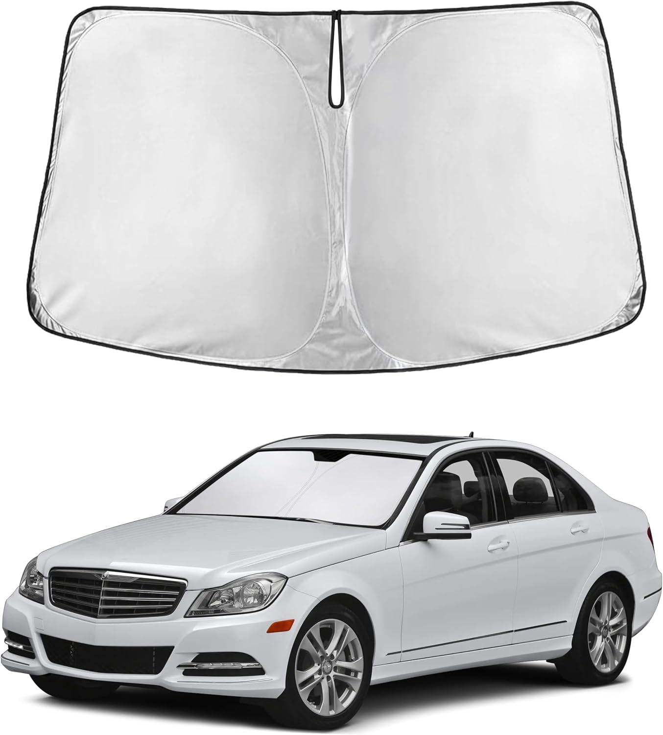 PARASOL PARA PARABRISAS ECONOUR COMPATIBLE CON MERCEDES BENZ CLASE C 2008-2014 - 1