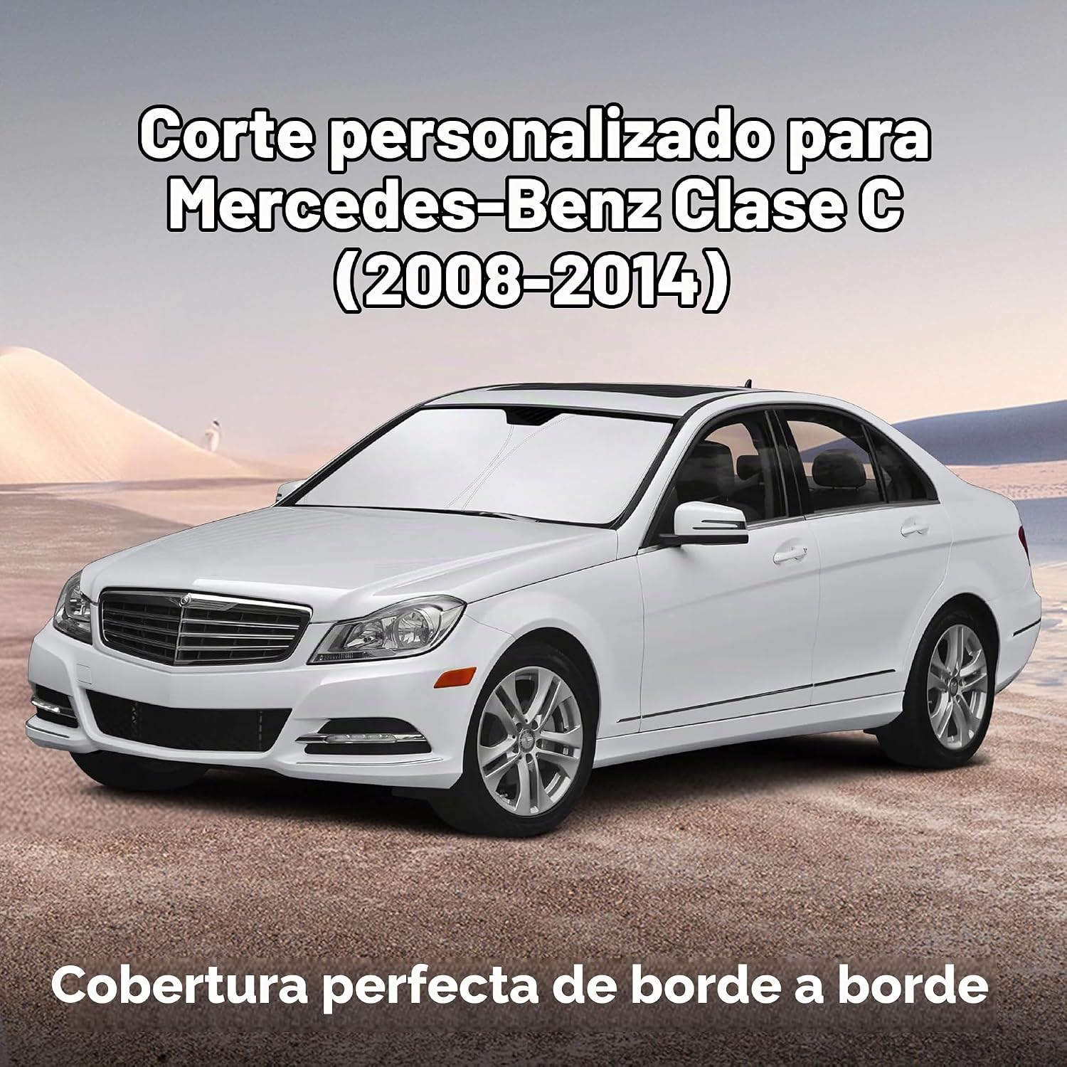 PARASOL PARA PARABRISAS ECONOUR COMPATIBLE CON MERCEDES BENZ CLASE C 2008-2014 - 2