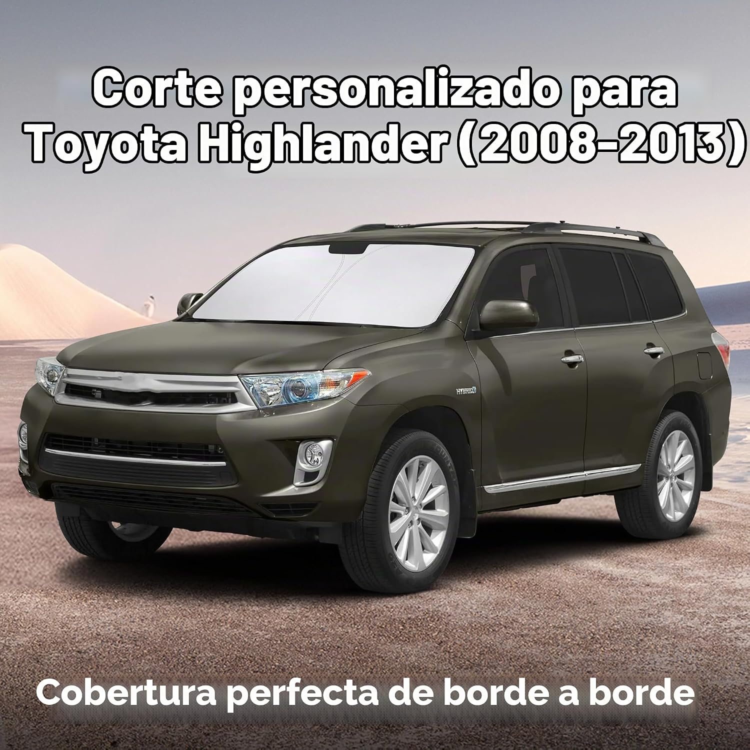 PARASOL PARA PARABRISAS ECONOUR COMPATIBLE CON TOYOTA HIGHLANDER 2008-2013 - 2