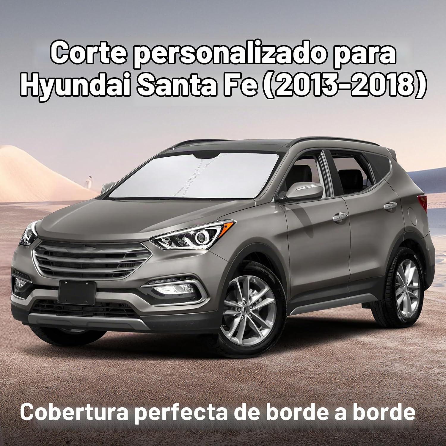 PARASOL PARA PARABRISAS ECONOUR COMPATIBLE CON HYUNDAI SANTA FE 2013-2018 - 2