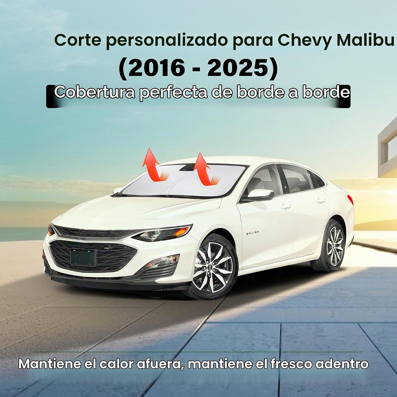 PARASOL PARA PARABRISAS ECONOUR PARA CHEVROLET MALIBU 2016-2025 - 2