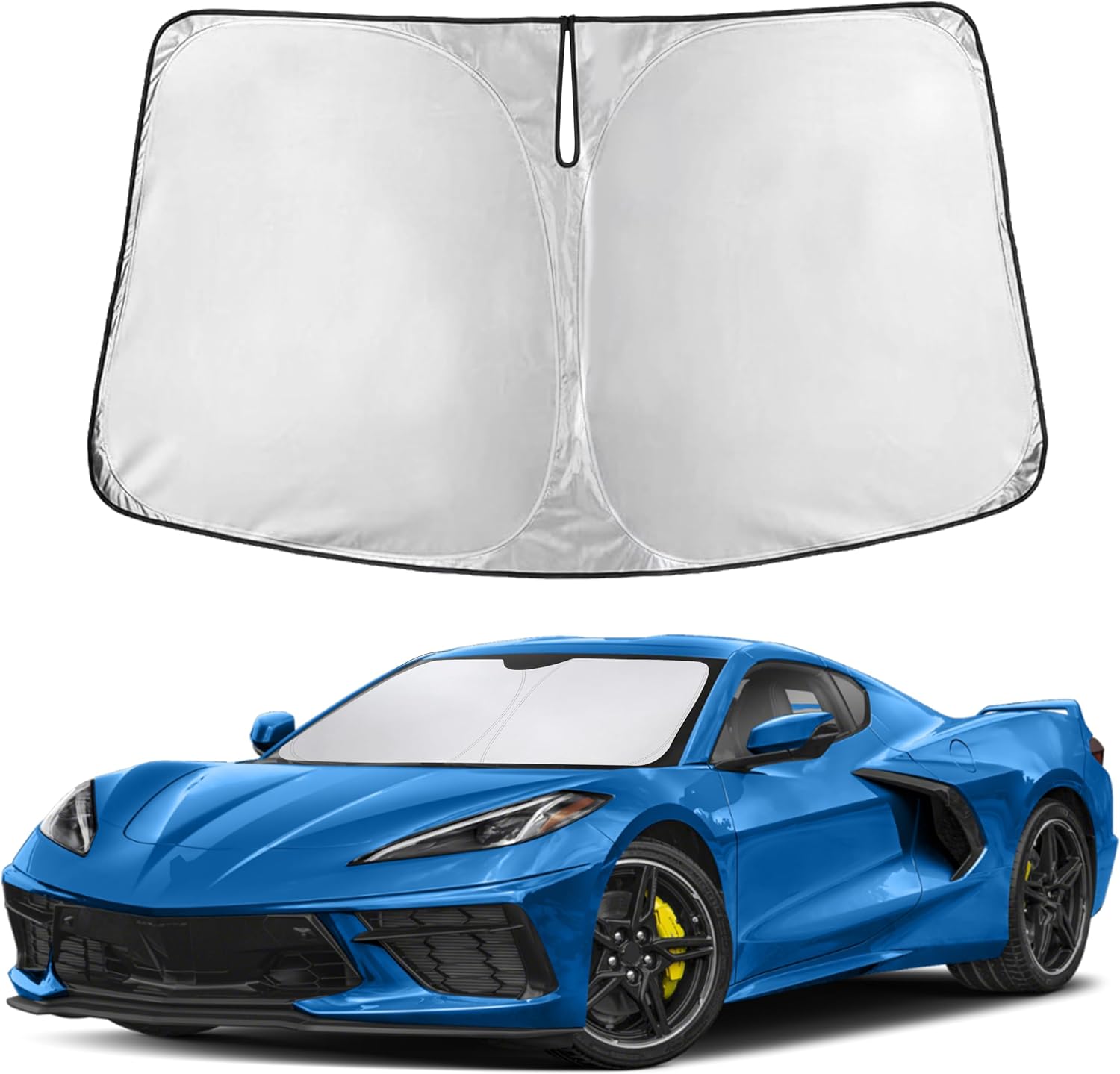 PARASOL PARA PARABRISAS ECONOUR COMPATIBLE CON CHEVROLET CORVETTE C8 2020-2026 - 1